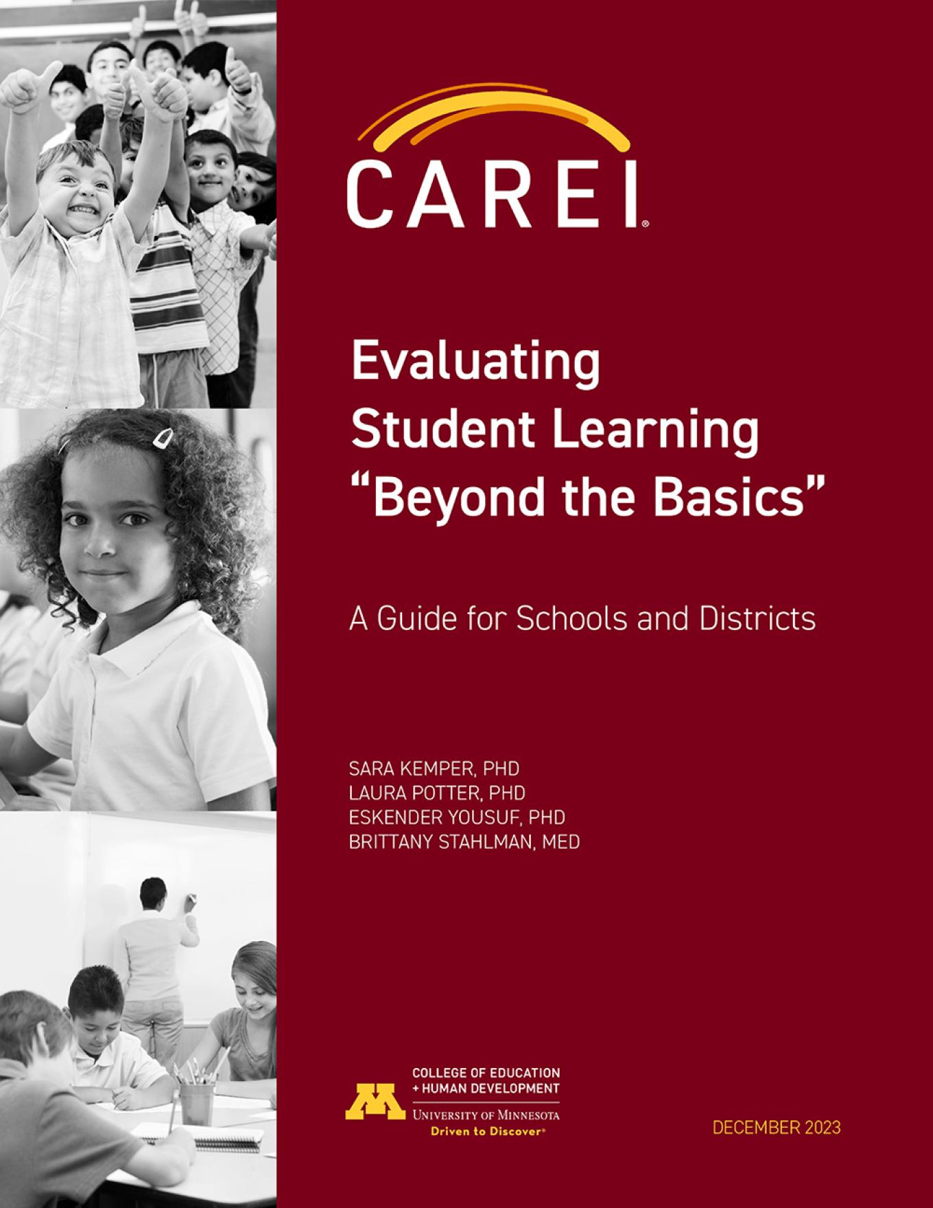 carei evaluating student learning "beyond the basics" a guide for schools and districts